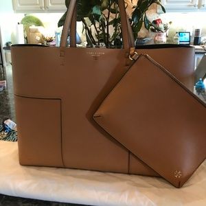 Authentic Tory Burch BLOCK-T TALL TOTE